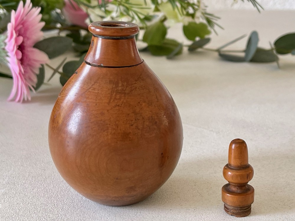 Antique Treen Spice Flask View VI