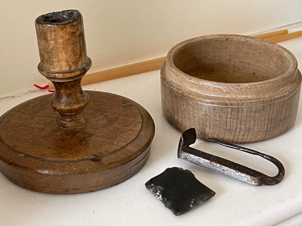 An Unusual Antique Treen Tinder Box View II