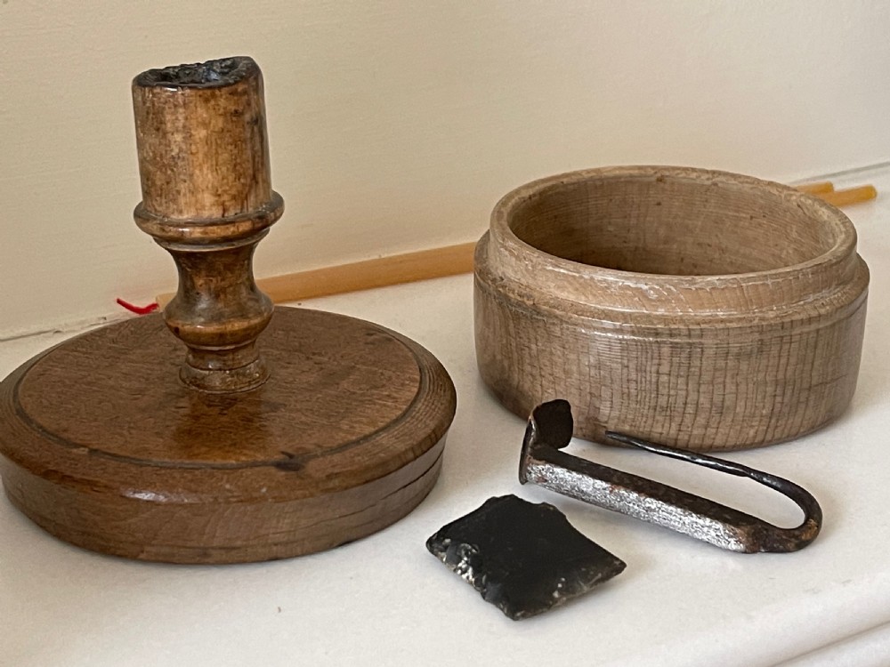 An Unusual Antique Treen Tinder Box View III