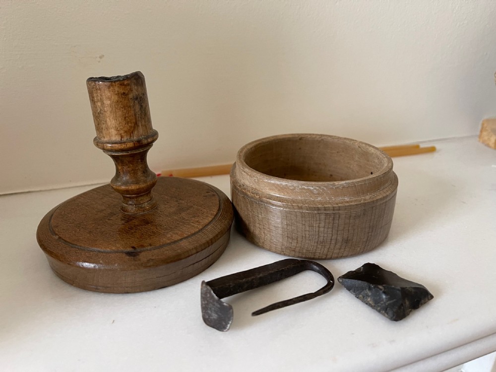 An Unusual Antique Treen Tinder Box View IV