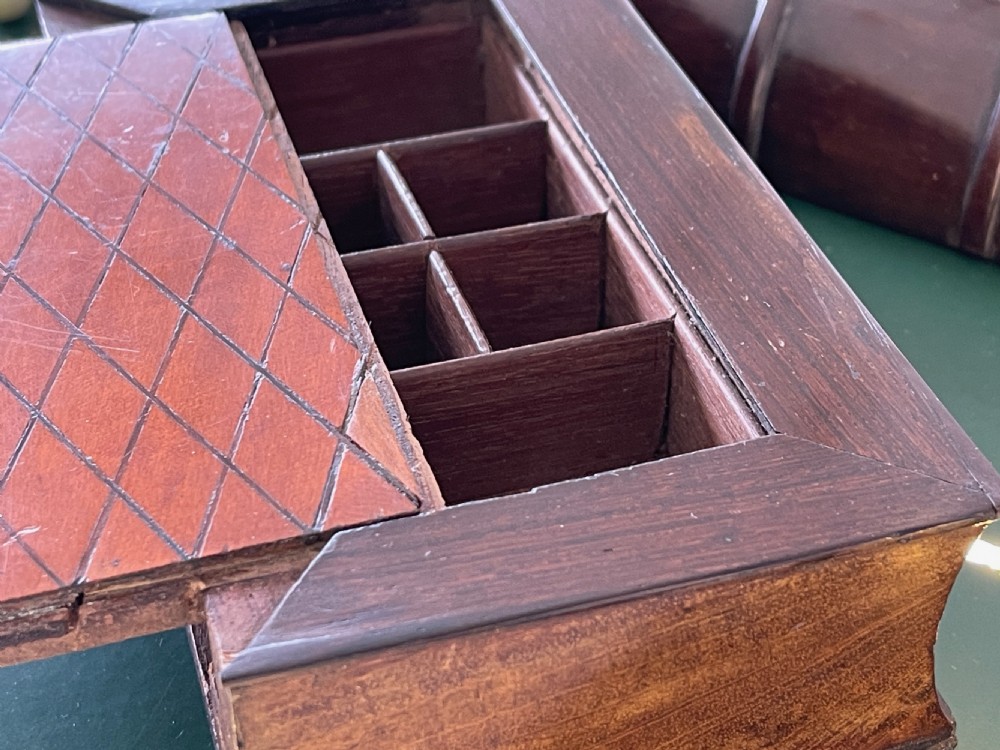 An Antique Treen Puzzle Book Box -compartments inside View IV