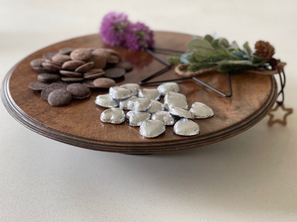 Antique Mahogany Lazy Susan