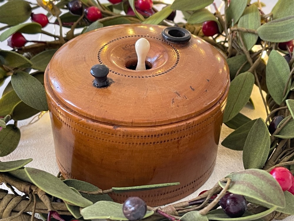 Antique Treen Travelling Roulette Game View IV