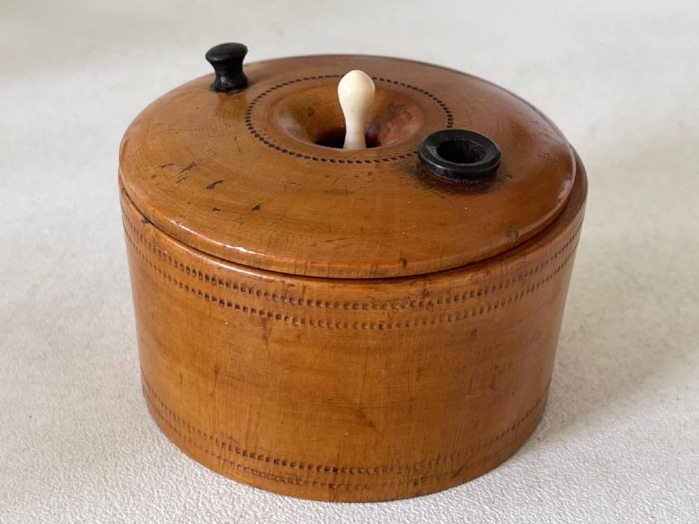 Antique Treen Travelling Roulette Game View VII