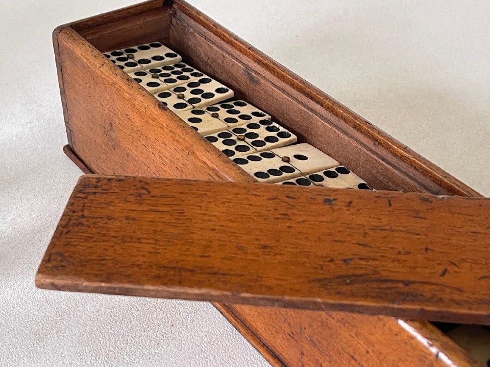 Antique Dominoes Complete Double Nine Set View II
