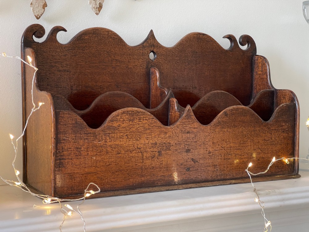 Antique  Mahogany Stationery Holder