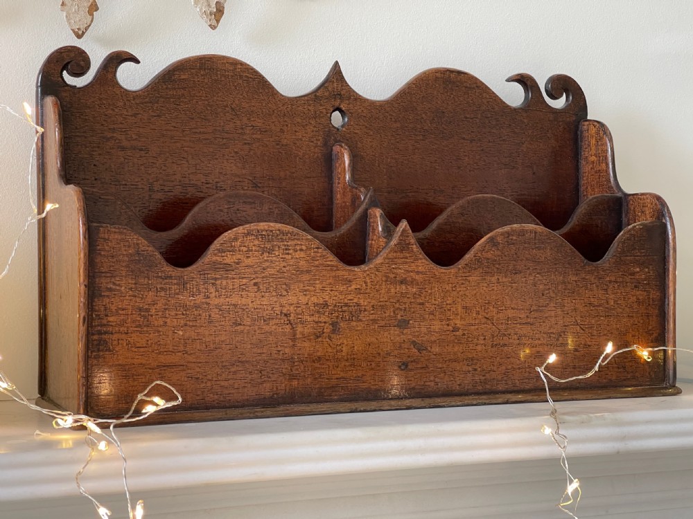 Antique  Mahogany Stationery Holder View III