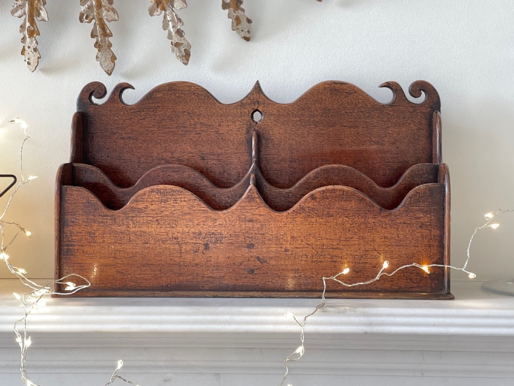Antique  Mahogany Stationery Holder View IV