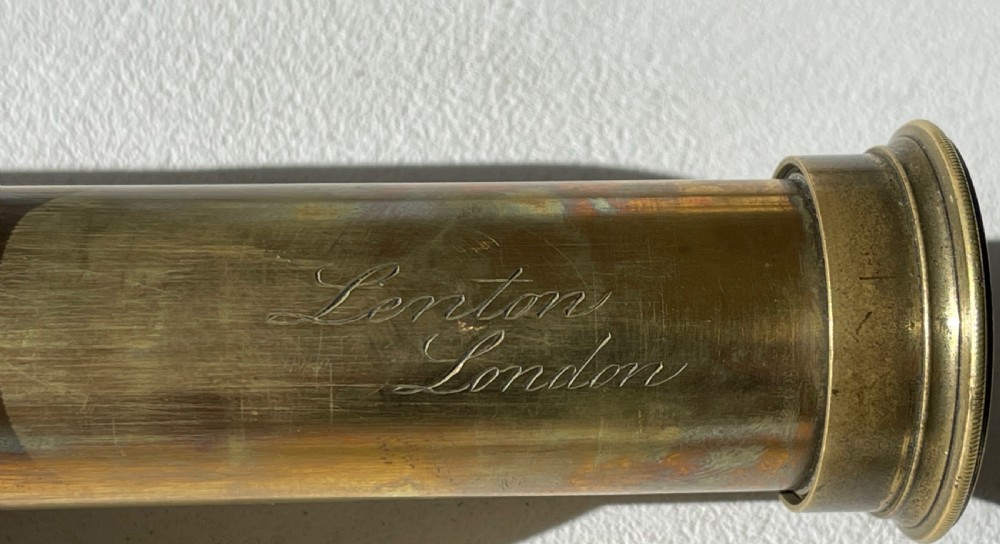Antique Four Draw Telescope -signed Lenton London View II