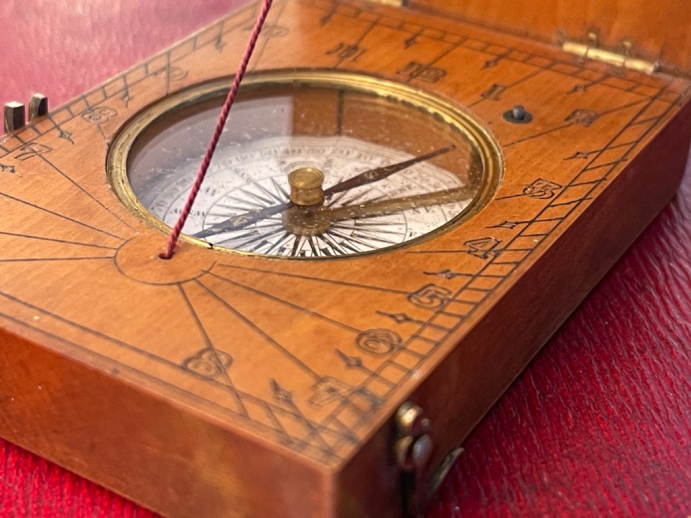 Antique Travelling Sun Dial & Compass - with original instructions for use View IV
