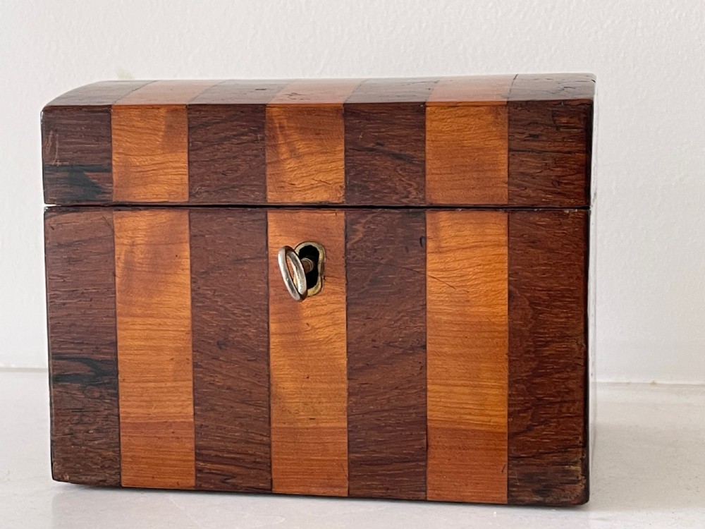 A Georgian Domed Topped Tea Caddy