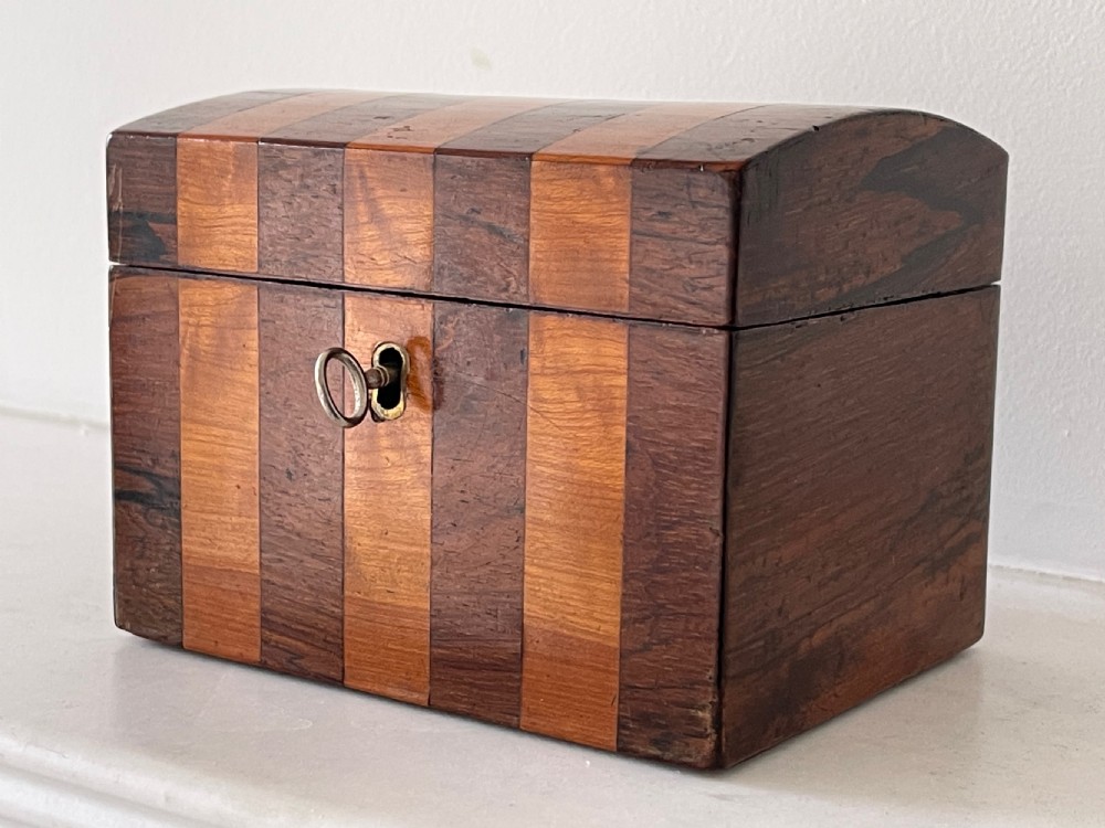 A Georgian Domed Topped Tea Caddy View V