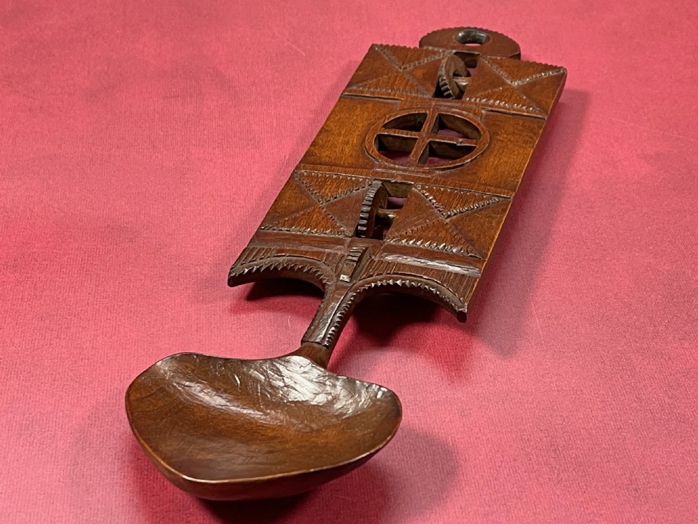 Antique Treen Nutmeg Grater - wine bottle shaped View II