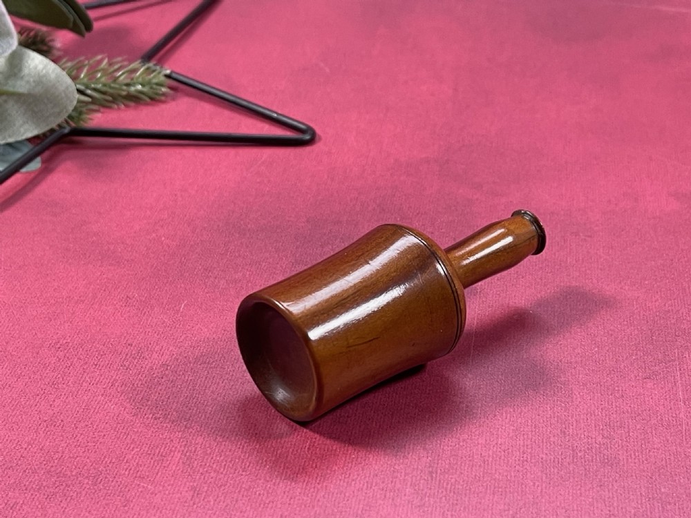 Antique Treen Nutmeg Grater - wine bottle shaped View VIII