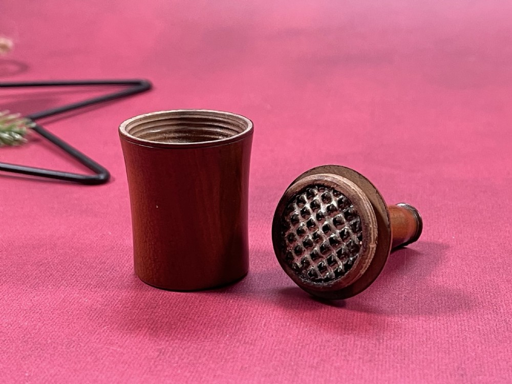 Antique Treen Nutmeg Grater - wine bottle shaped View IX