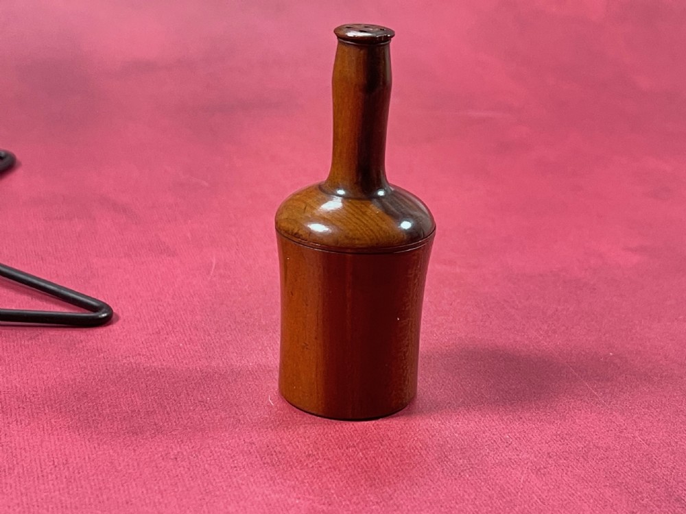 Antique Treen Nutmeg Grater - wine bottle shaped View X