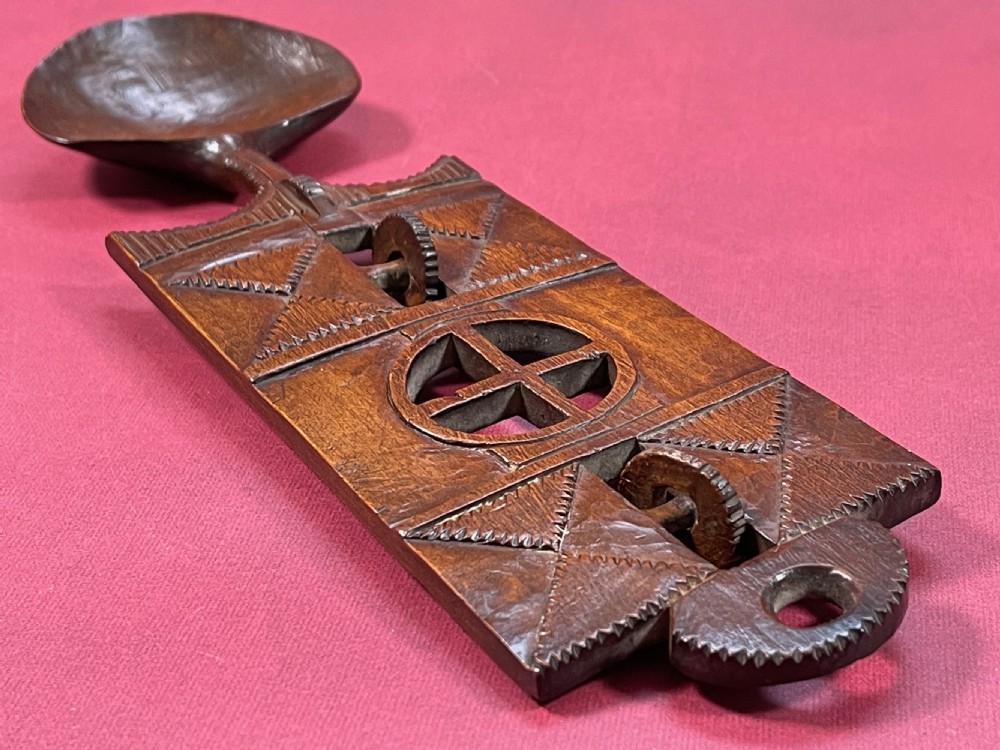 Antique Treen Welsh Lovespoon View II
