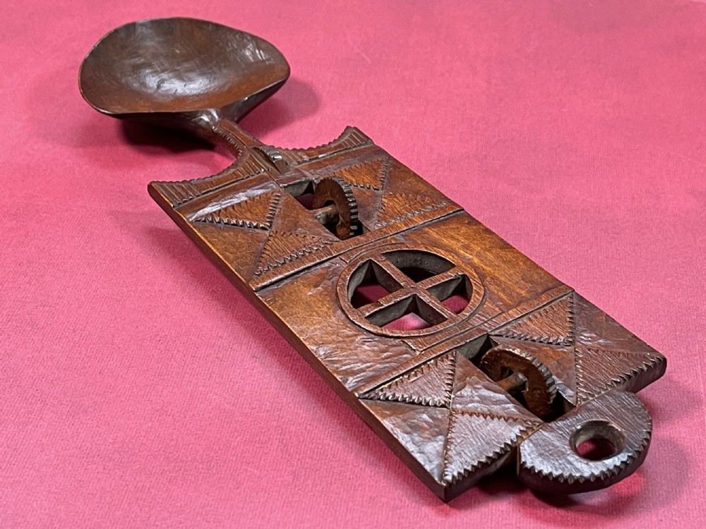 Antique Treen Welsh Lovespoon View V