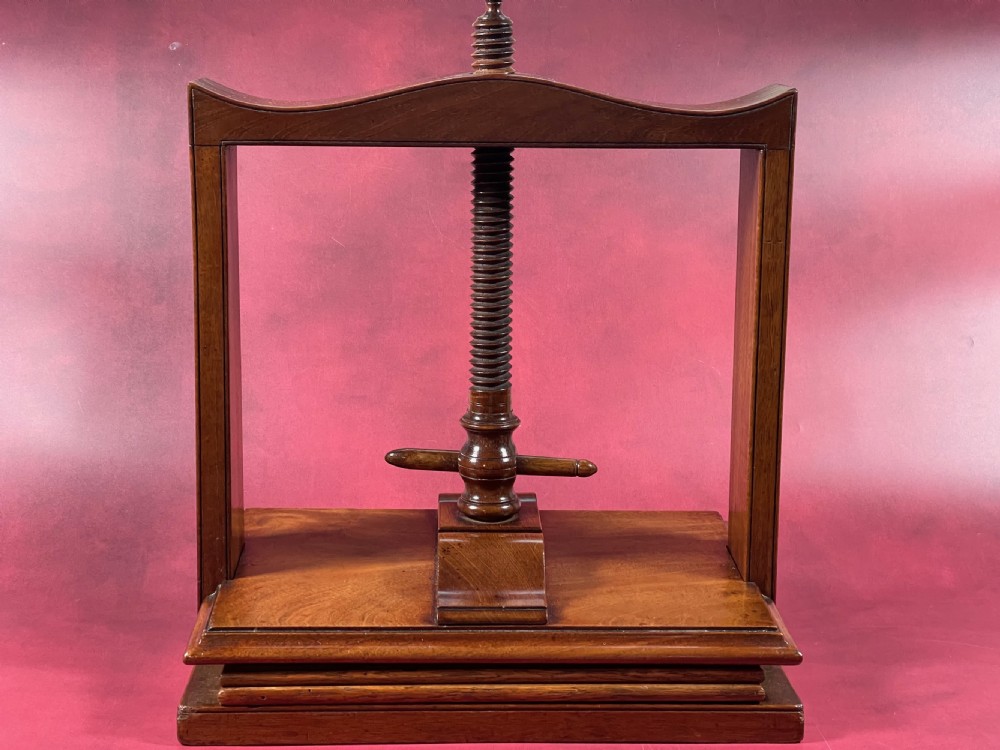 A Fine Quality Mahogany Book Press View V