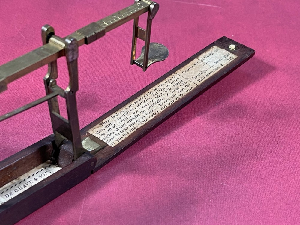 Antique  folding sovereign scales by De Grave and Son London View III