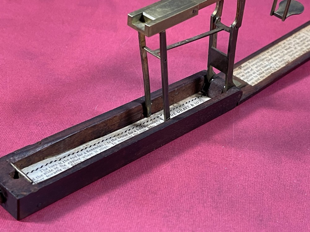 Antique  folding sovereign scales by De Grave and Son London View V