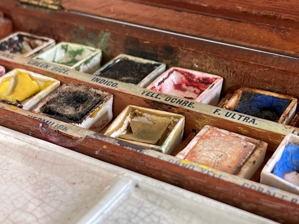 Antique Artists Watercolour Box View II