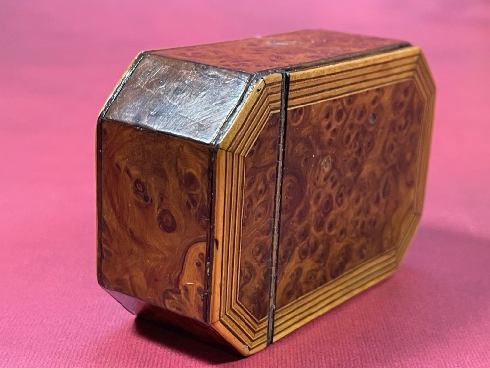 A Georgian Yew Wood Snuff Box View IV