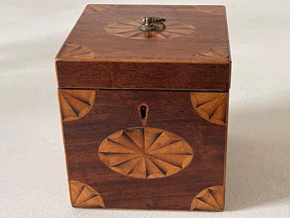 A Georgian Mahogany Inlaid Tea Caddy View II