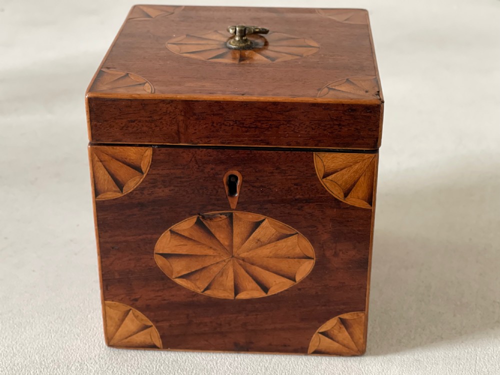 A Georgian Mahogany Inlaid Tea Caddy View III
