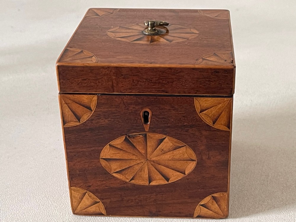 A Georgian Mahogany Inlaid Tea Caddy View V