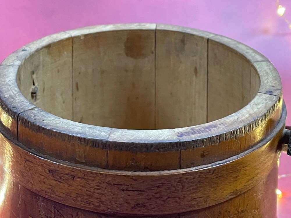 An Antique Treen Flour Barrel -good small size View IV