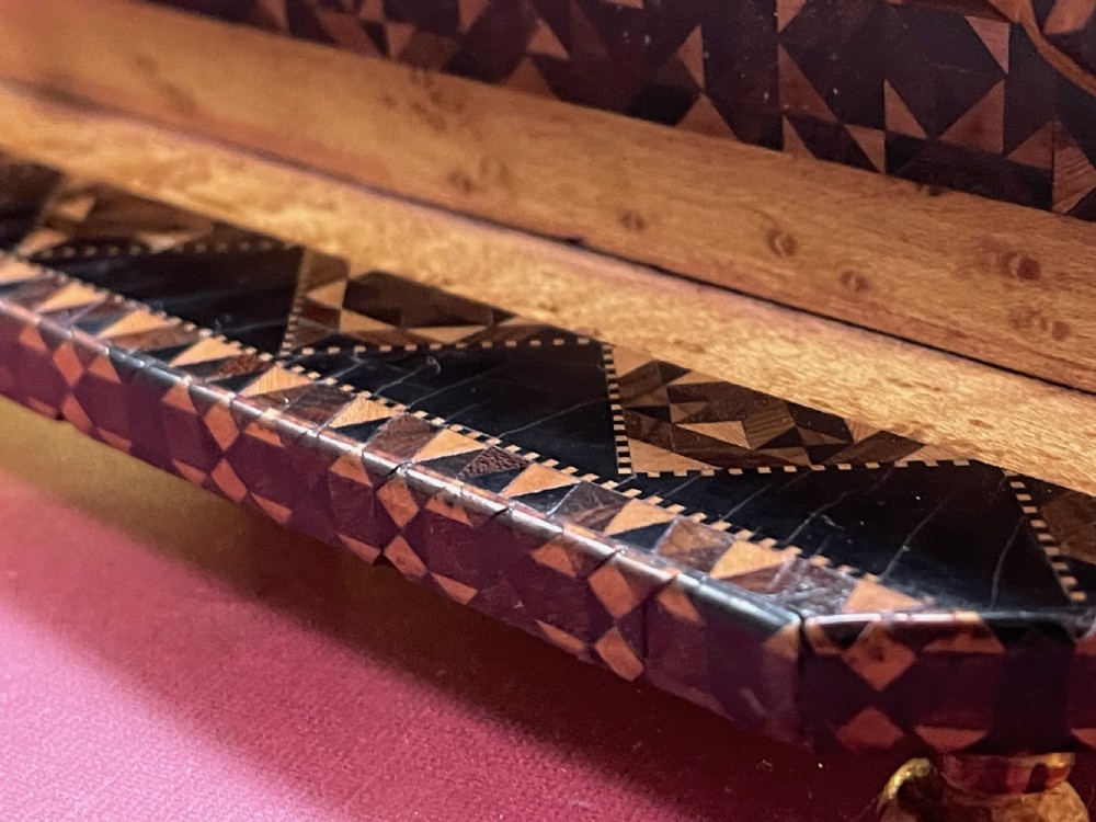 Antique Tunbridge Ware Letter Rack View III