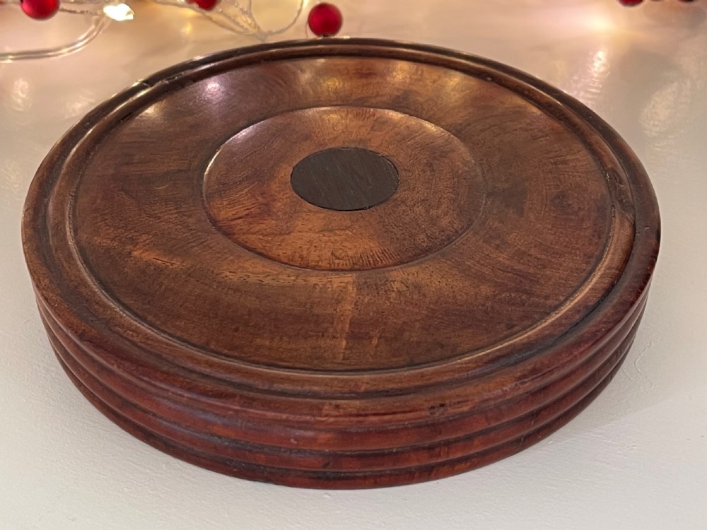 Antique Mahogany Wine  Bottle Coaster View II