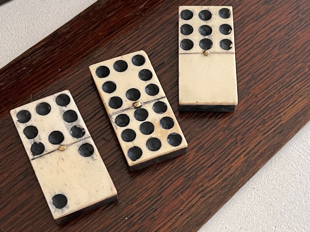 Antique Double Nine Dominoes - complete View II