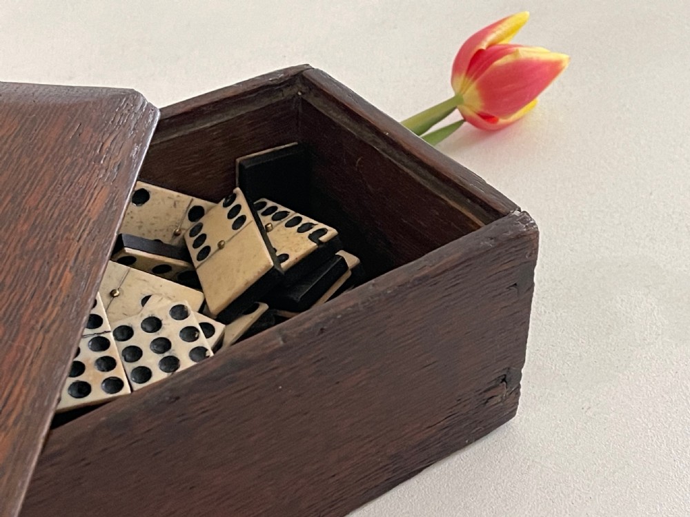 Antique Double Nine Dominoes - complete View III