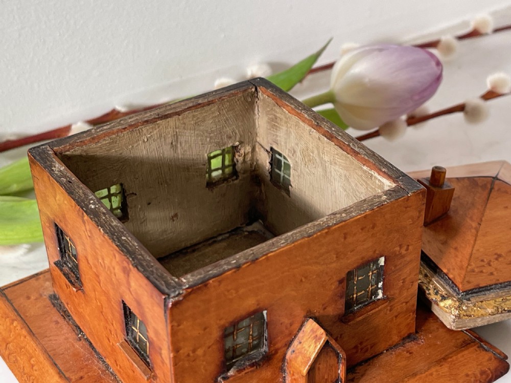 An Antique Birds Eye Maple House Box View II