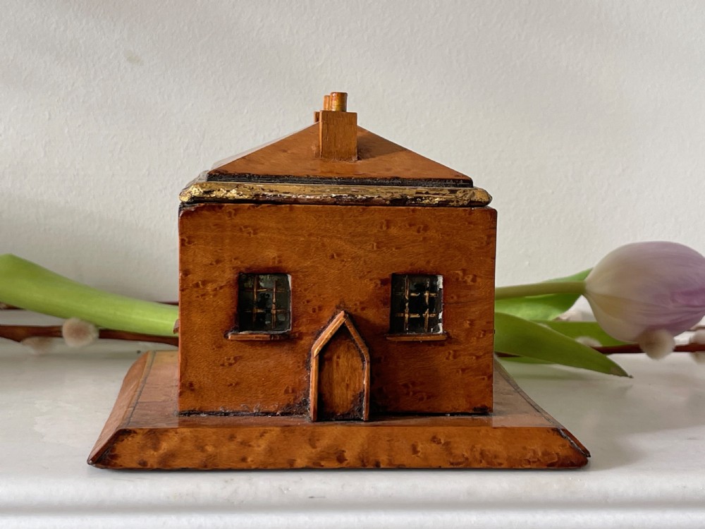 An Antique Birds Eye Maple House Box View III