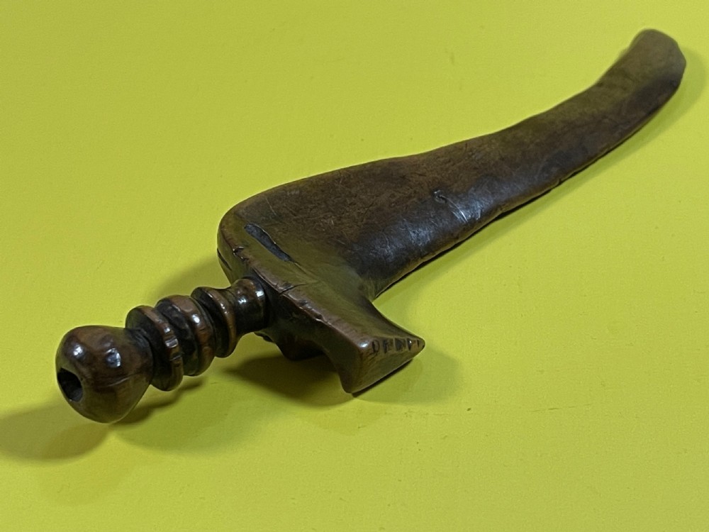 Antique Treen Knitting Sheath - elaborately carved View II