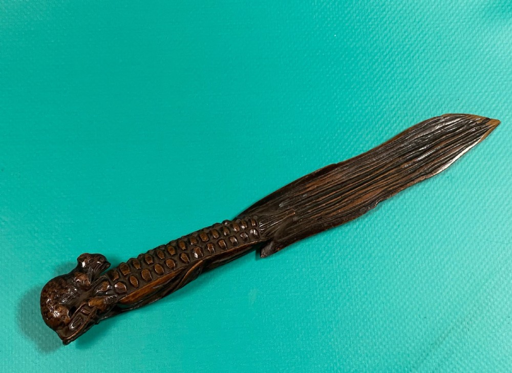 Antique Treen Paper Knife View VI