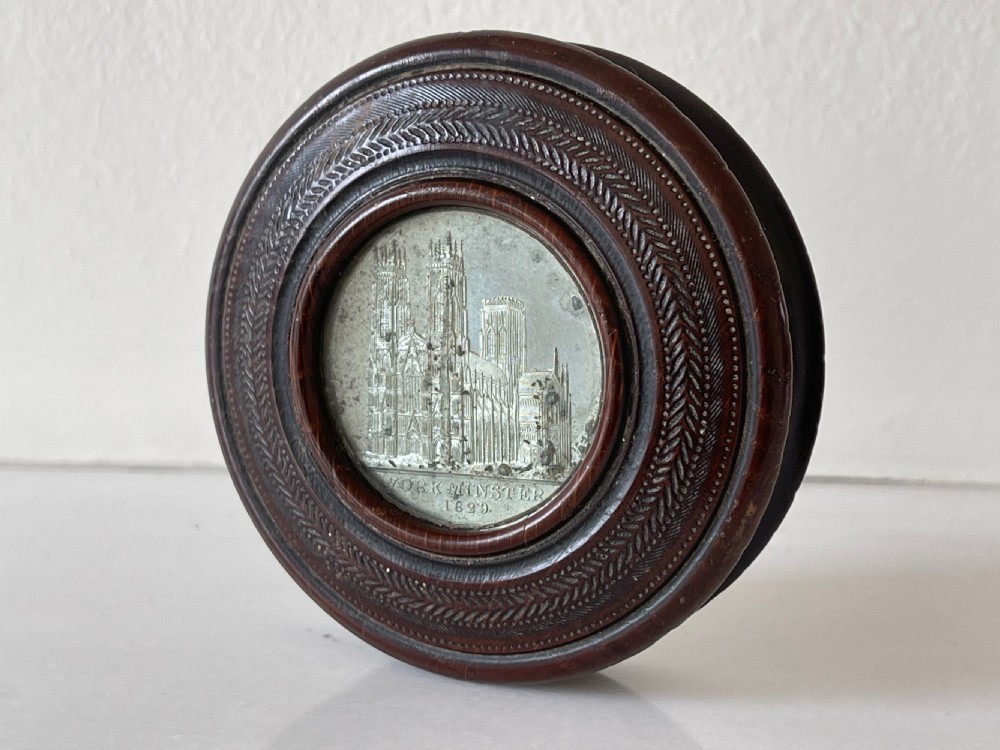 Antique Table Snuff Box -York Minster salvaged timbers View III