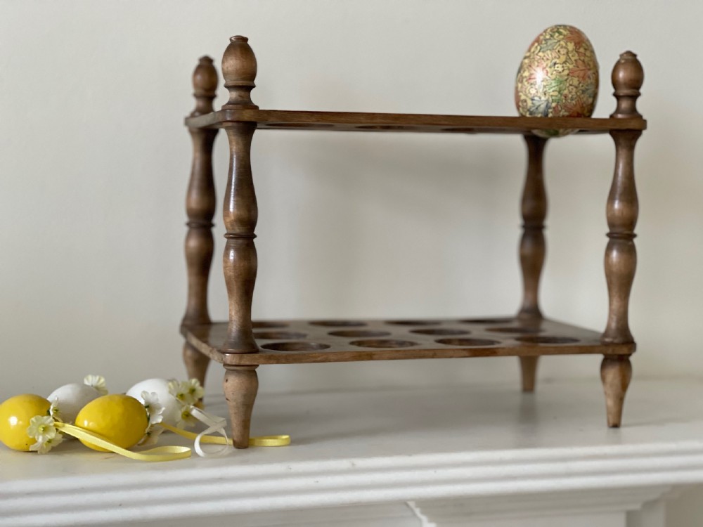 Antique Treen  Egg Rack