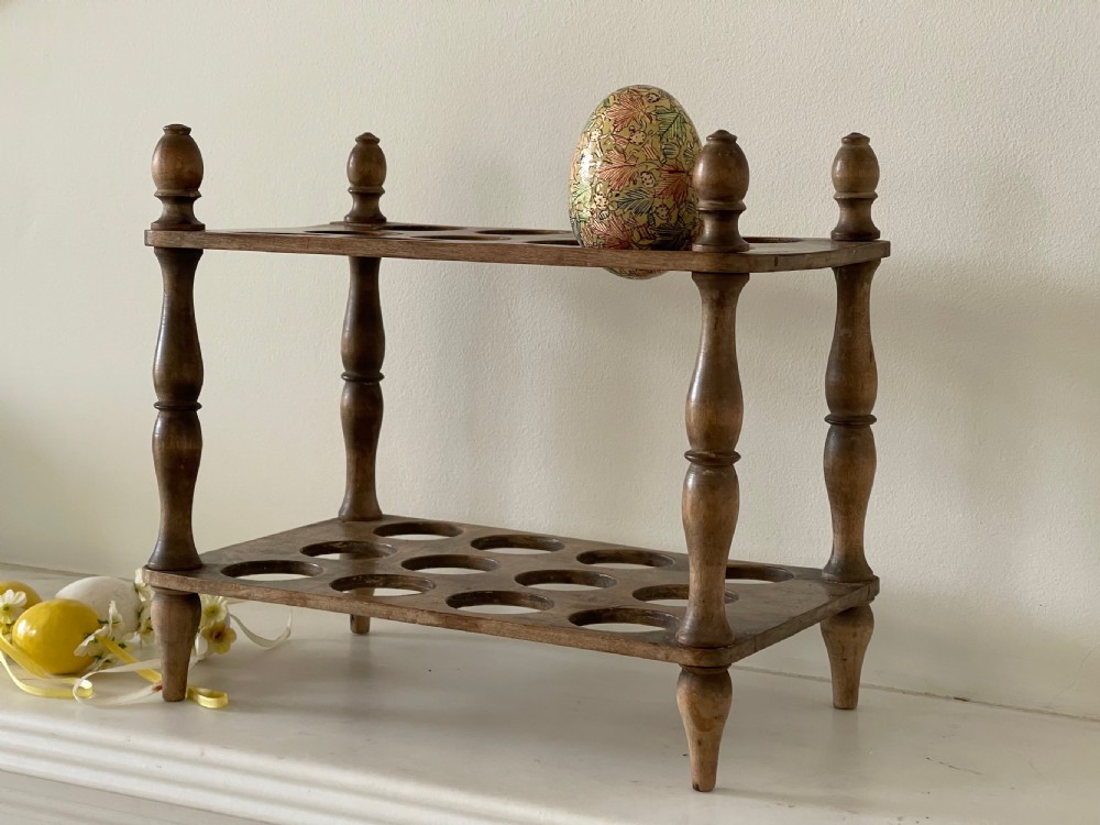 Antique Treen  Egg Rack View II