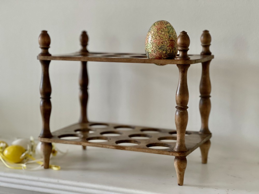 Antique Treen  Egg Rack View III