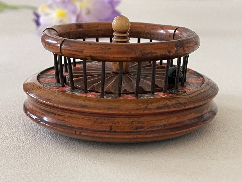 An unusual 19th century mini roulette game - ex  Charlton Collection.
