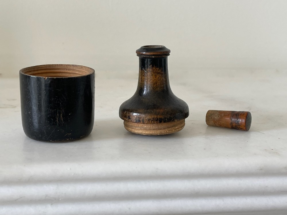 An  early 19th century painted sycamore nutmeg grater View III