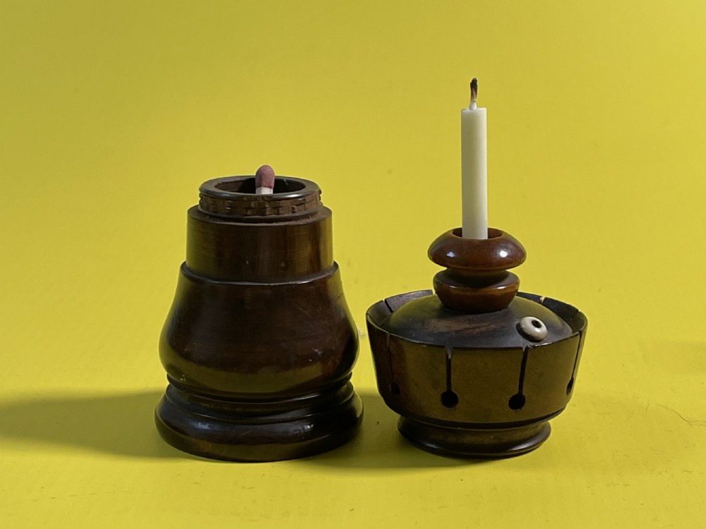 Antique Combination Go to Bed & Candle Holder View II