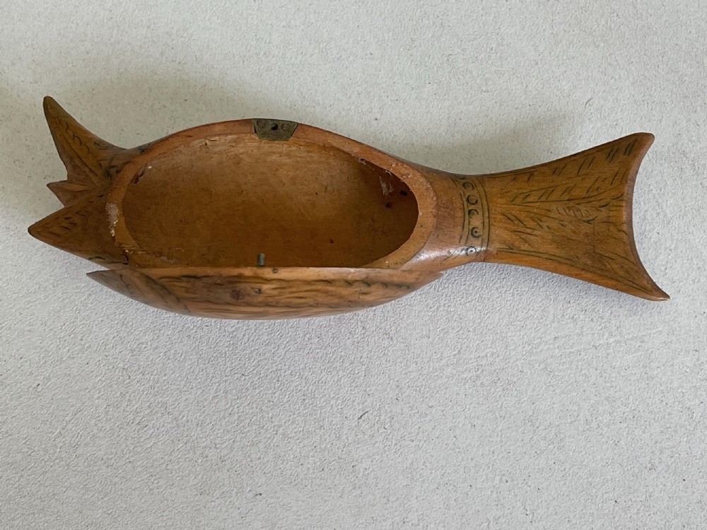 Antique Fish Shaped Snuff Box View III