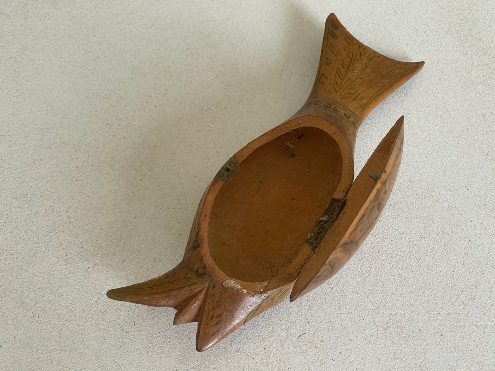 Antique Fish Shaped Snuff Box View V