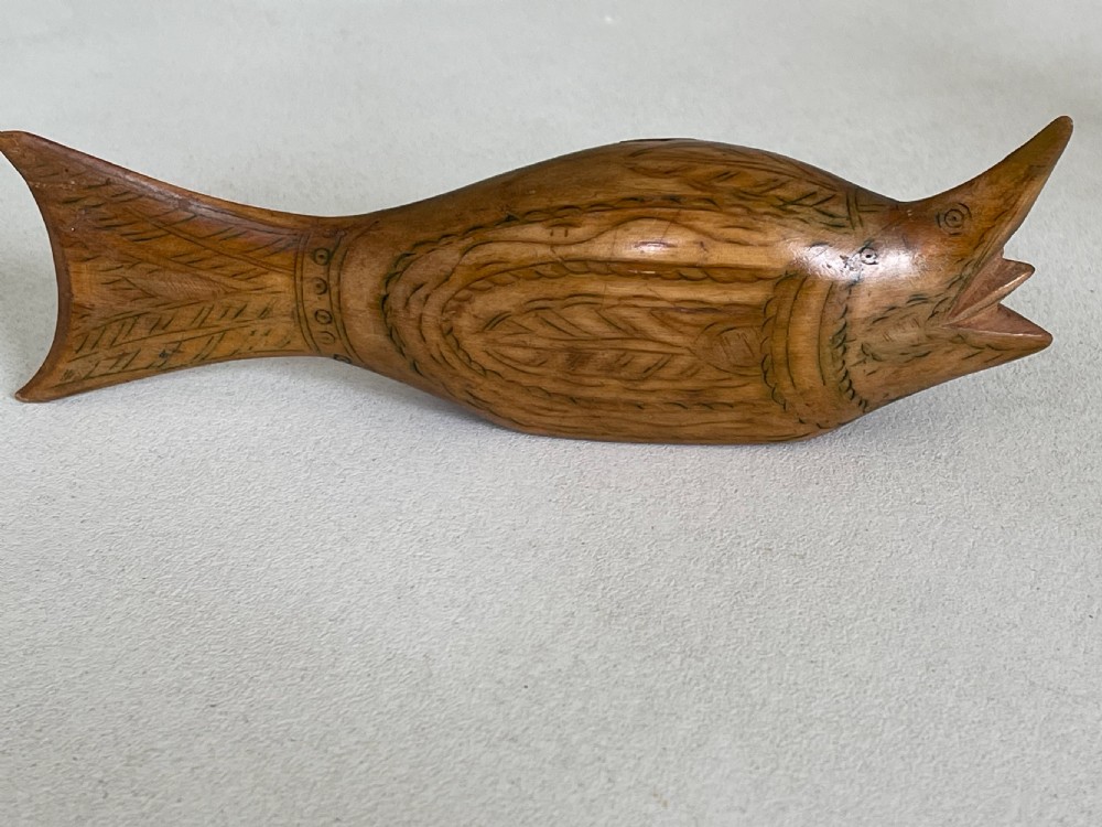 Antique Fish Shaped Snuff Box View VII