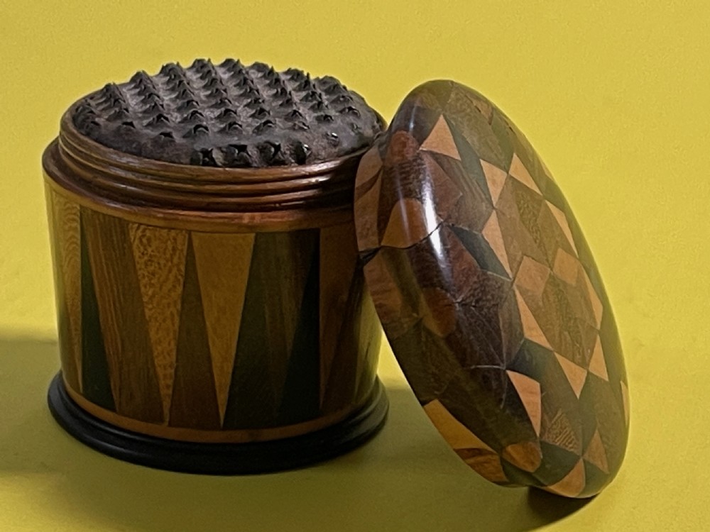 Antique Tunbridge Ware Nutmeg Grater - rare form View III